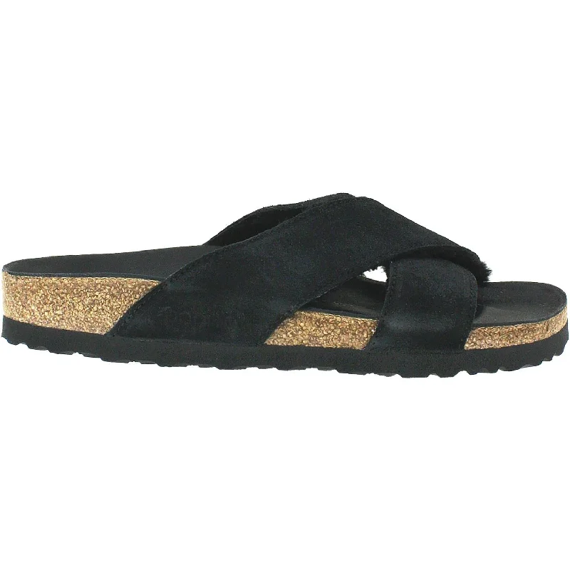 Men's sandals with a durable outer soleWomen's Birkenstock Daytona Black Suede/Shearling