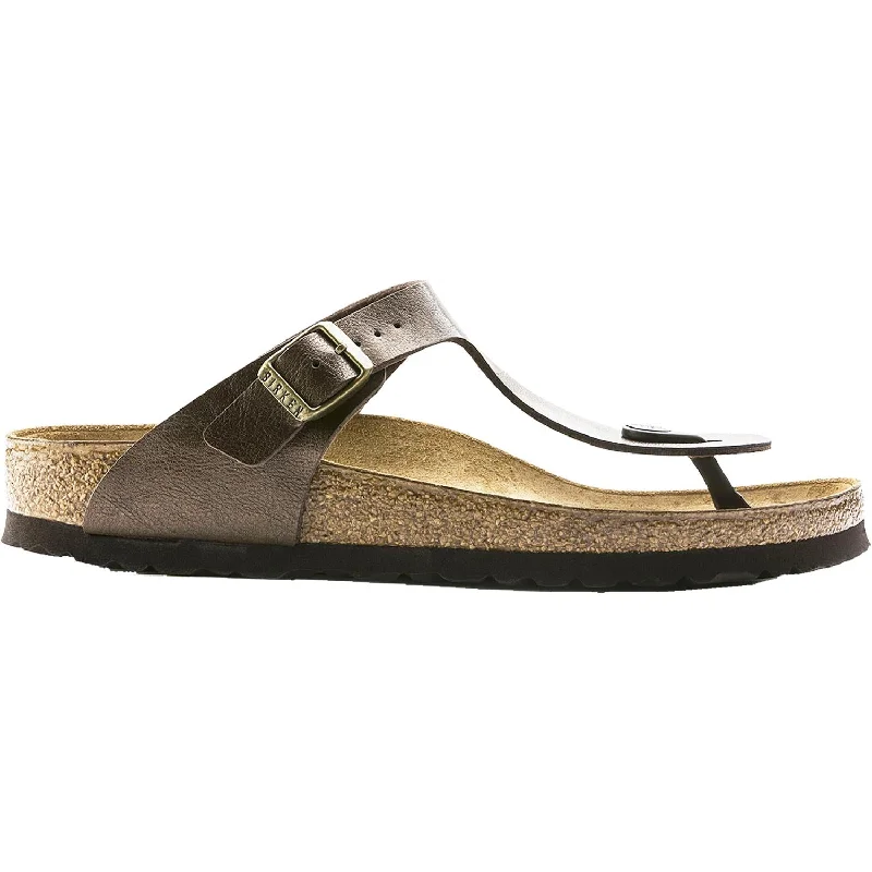 Men's sandals with a padded heelWomen's Birkenstock Gizeh Toffee Birko-Flor