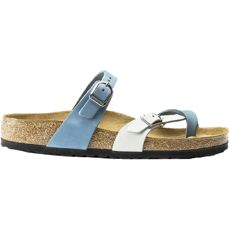 Men's sandals with a stretchy strap for a better fitWomen's Birkenstock Mayari Dove Blue/Mineral Nubuck