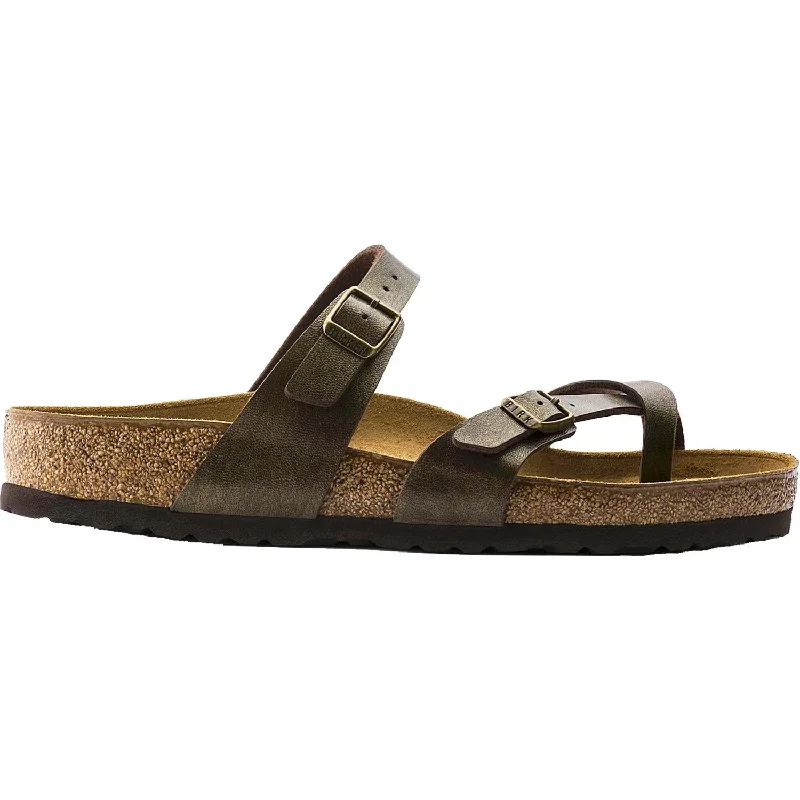 Men's sandals with a shock - absorbing insoleWomen's Birkenstock Mayari Golden Brown Birko-Flor