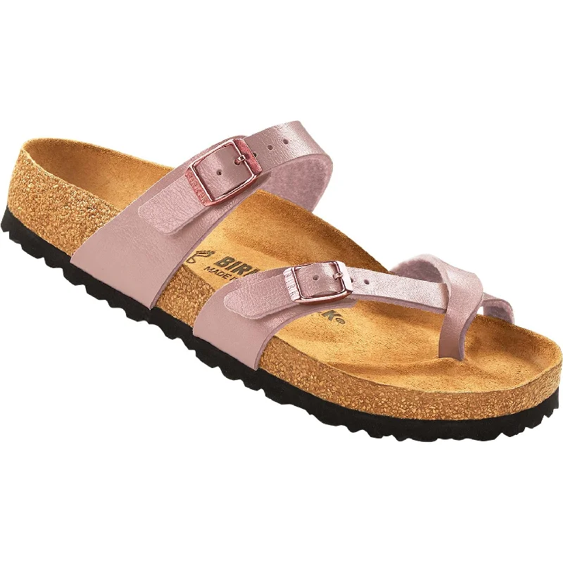 Men's sandals with a perforated leather upper for ventilationWomen's Birkenstock Mayari Graceful Lavender Blush