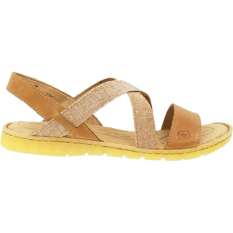 Men's sandals with a flexible sole for easy movementWomen's Born Atiana Light Brown Leather