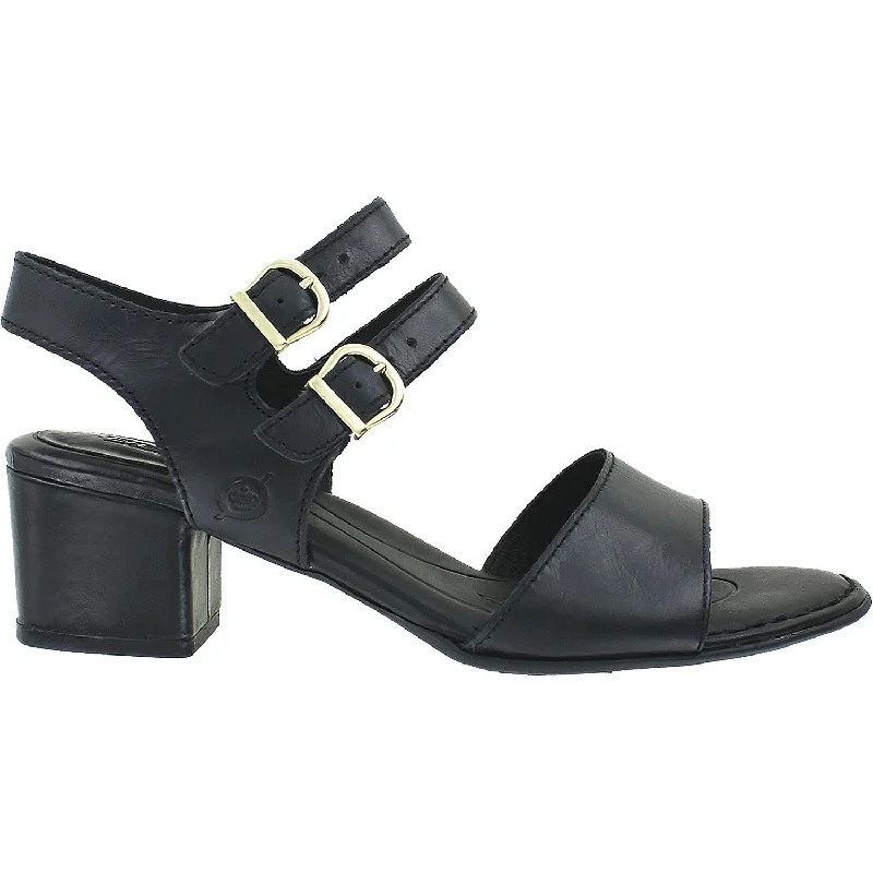 Men's sandals with a stretchy strap for a better fitWomen's Born Malang Black Leather