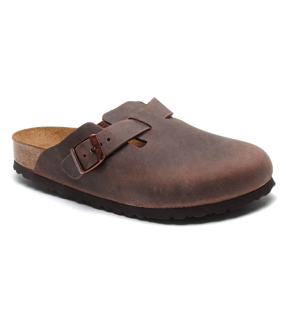 Men's sandals with a rubber sole for tractionBoston Soft Footbed Oiled Leather