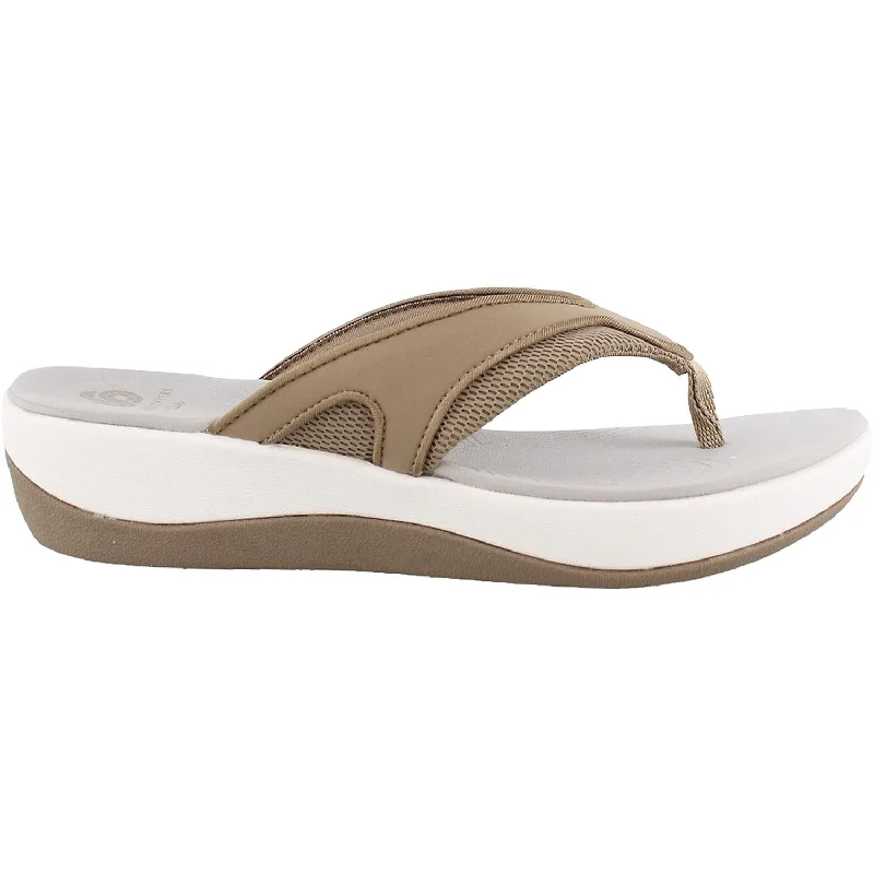 Men's sandals with a rubber sole for tractionWomen's Clarks Cloudsteppers Arla Marina Sand Synthetic