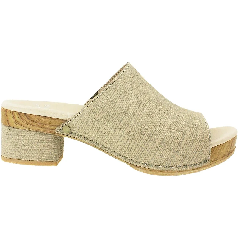 Men's sandals in a neutral color like black or brownWomen's Dansko Maci Taupe Textured Leather