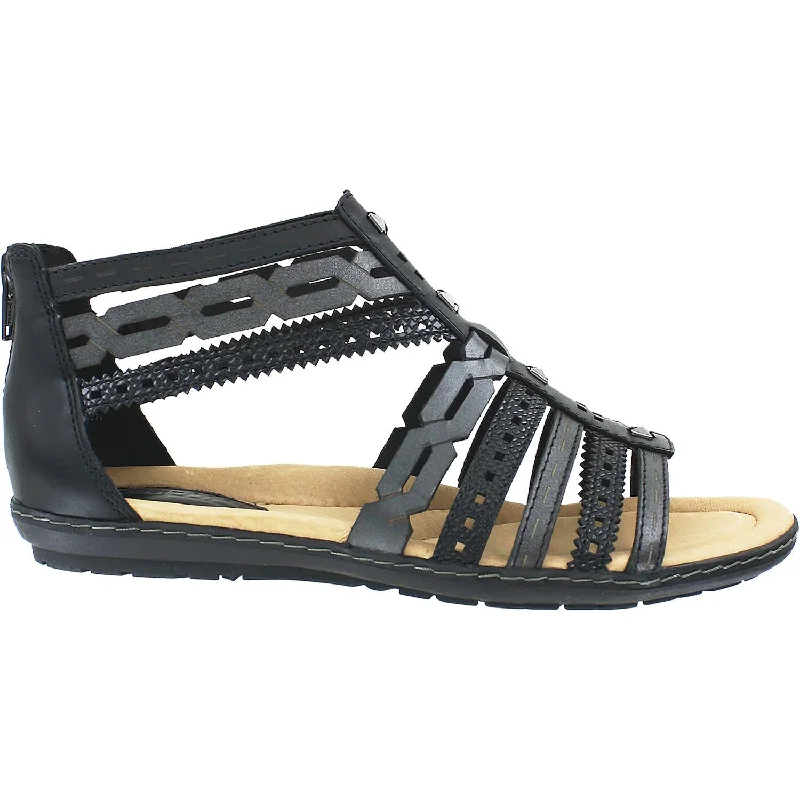 Men's sandals with a decorative buckle or charmWomen's Earth Bay Black Multi Leather