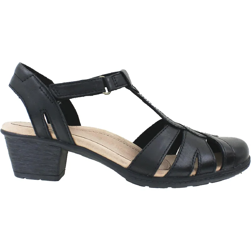 Men's sandals with a durable outer soleWomen's Earth Capella Black Leather