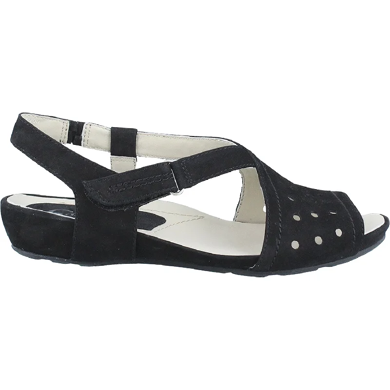 Men's sandals with a decorative buckle or charmWomen's Earth Razzoli Black Nubuck