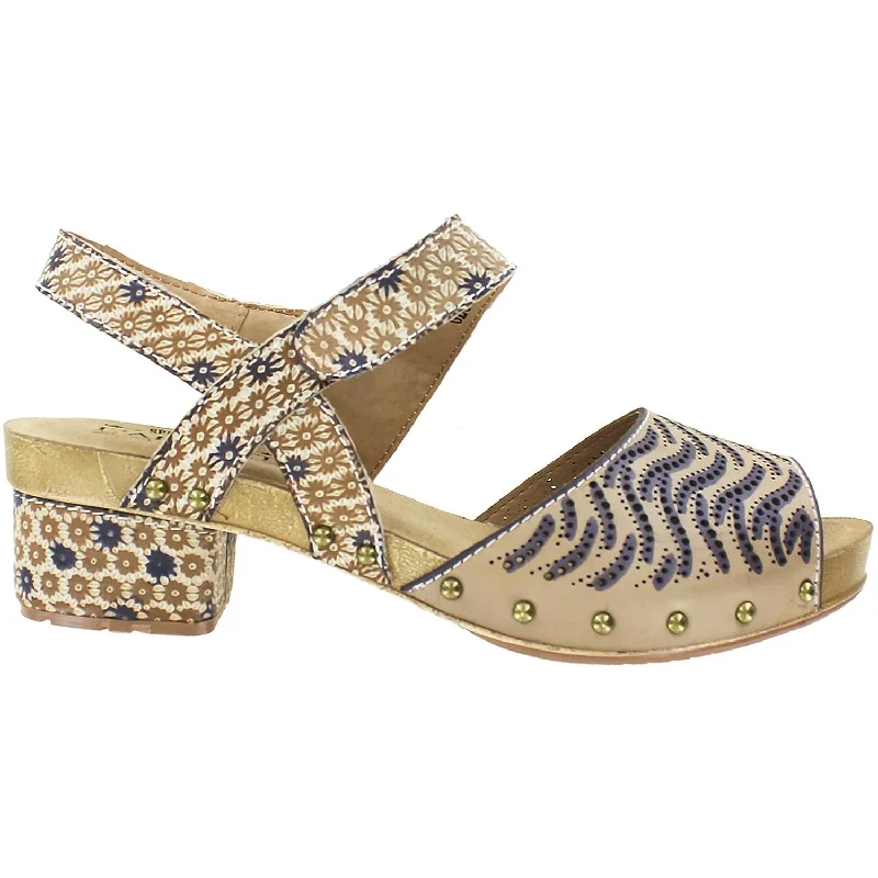 Men's sandals in a neutral color like black or brownWomen's Spring Step Gloga Beige Multi Leather