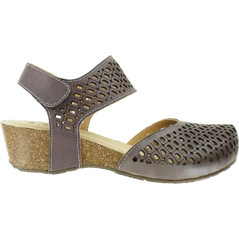 Men's sandals with a cushioned footbedWomen's Spring Step Poppiri Grey Leather