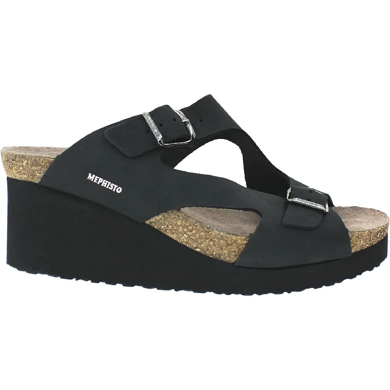 Flip - flop style men's sandals for beach wearWomen's Mephisto Terie Black Nubuck