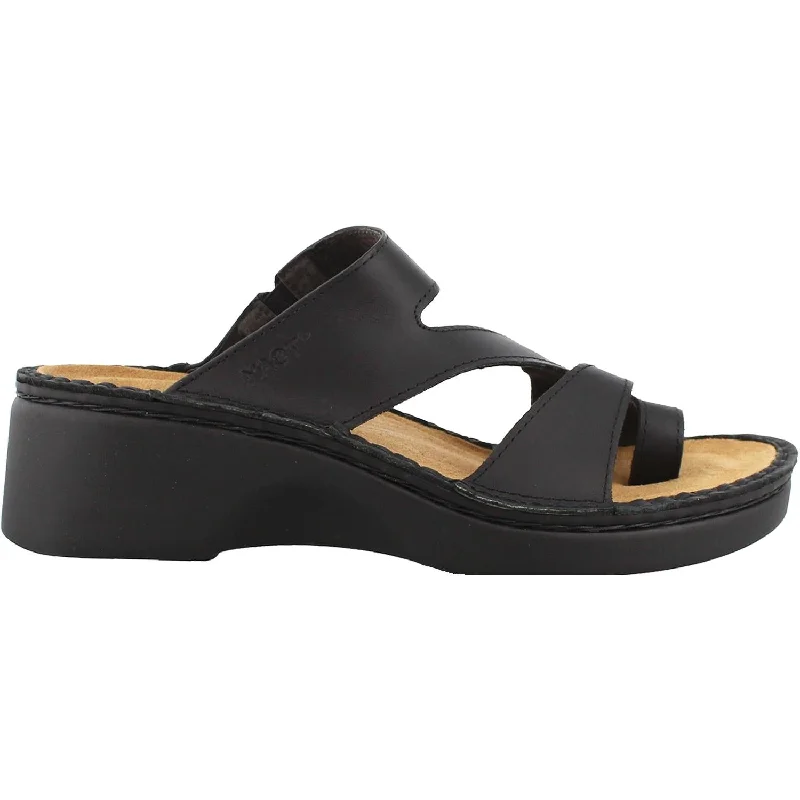 Men's sandals with a decorative buckle or charmWomen's Naot Monterey Black Leather