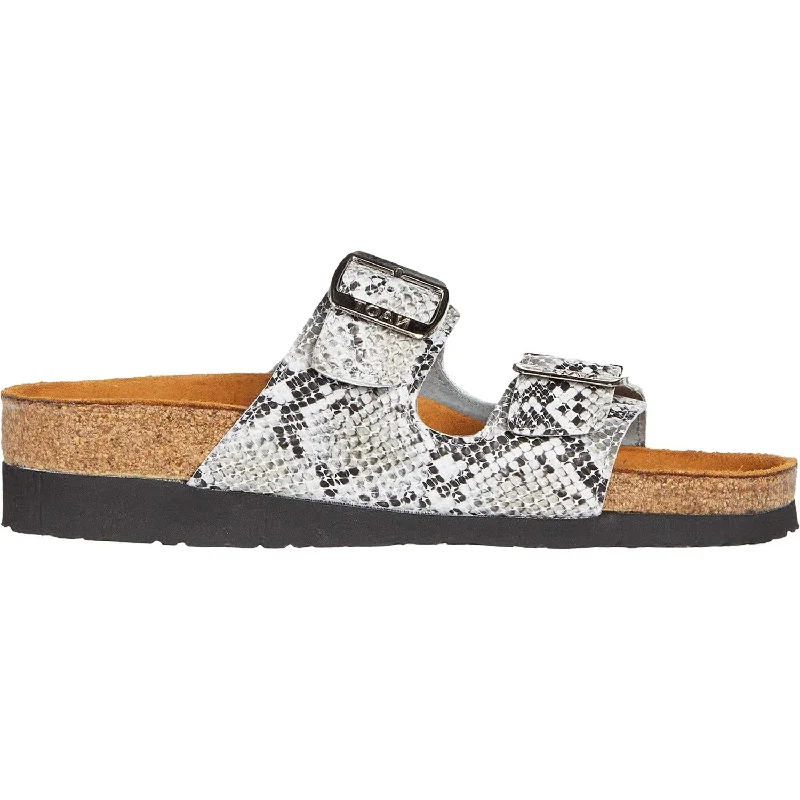 Flip - flop style men's sandals for beach wearWomen's Naot Santa Barbara Grey Cobra Leather