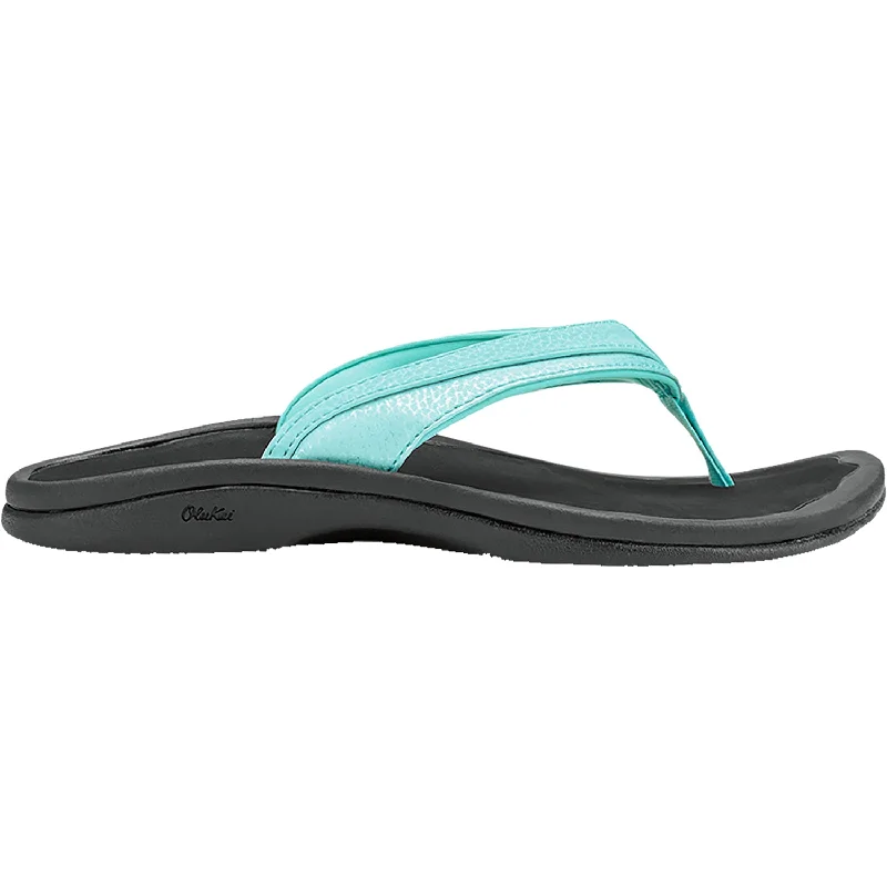 Men's sandals with a contrast stitching detailWomen's OluKai Ohana Sea Glass/Black Synthetic