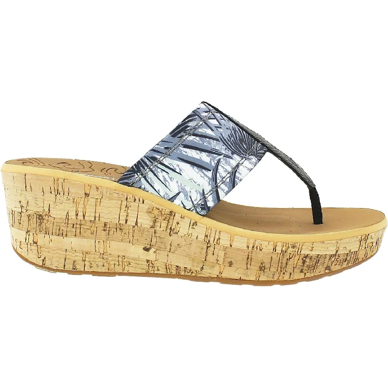 Men's sandals with a shock - absorbing insoleWomen's Rockport Weekend Casuals Lanea Thong Grey Floral Leather