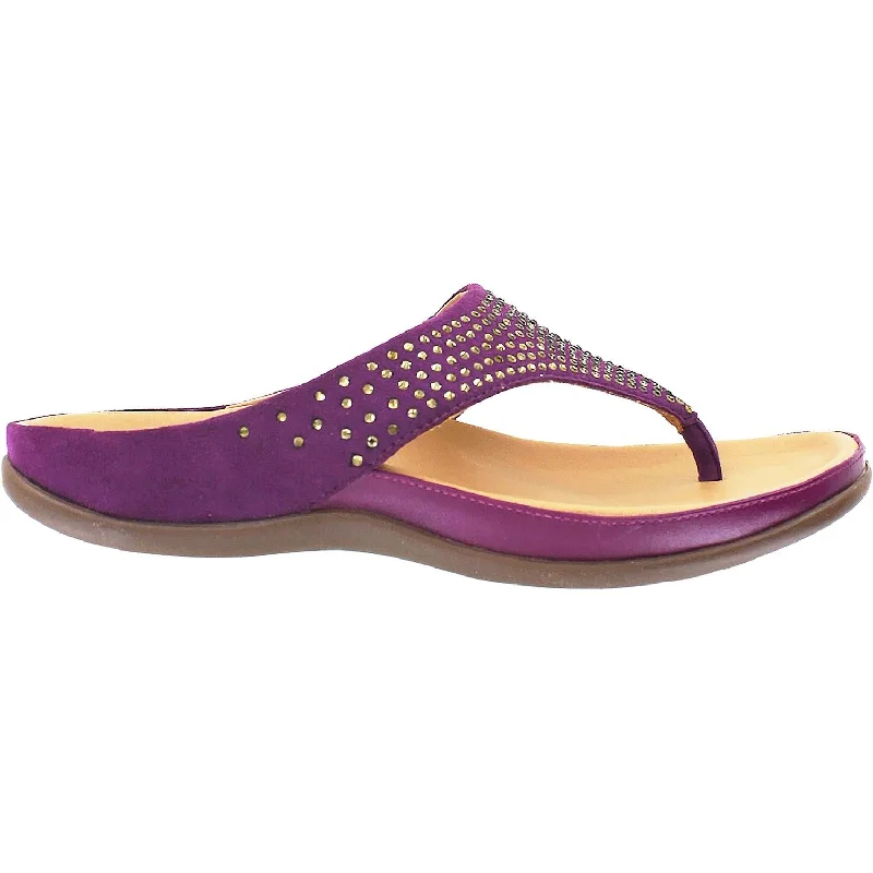 Men's leather sandals with an adjustable strapWomen's Strive Ibiza Purple Leather/Suede