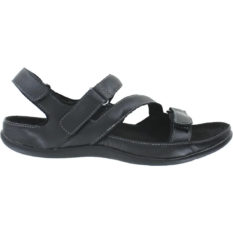 Men's sandals with a padded heelWomen's Strive Montana Black Leather