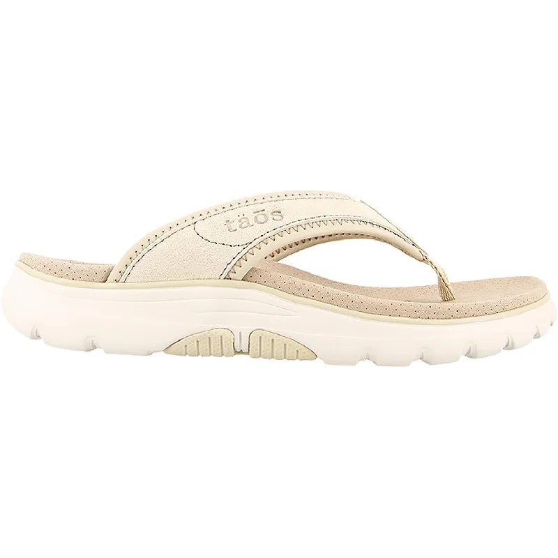 Men's sandals with a contrast stitching detailWomen's Taos Aura Natural/Stone Nubuck