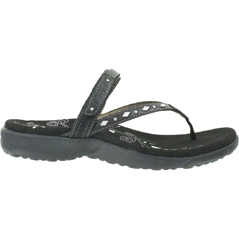 Men's sandals with a durable outer soleWomen's Taos Day Tripper Black Leather