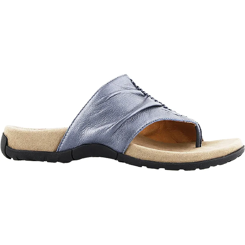 Men's leather sandals with an adjustable strapWomen's Taos Gift 2 Navy Pearl Leather