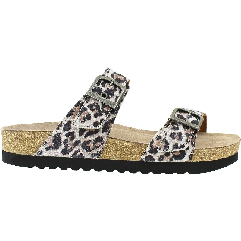 Men's sandals with a durable outer soleWomen's Taos Maximo Grey Leopard Suede