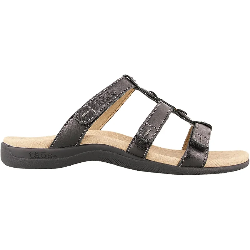 Men's sandals with a padded heelWomen's Taos Nifty Black Leather