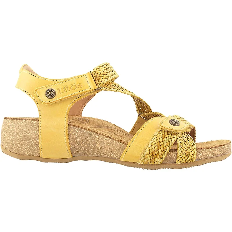 Men's sandals in a neutral color like black or brownWomen's Taos Trulie Golden Yellow Leather