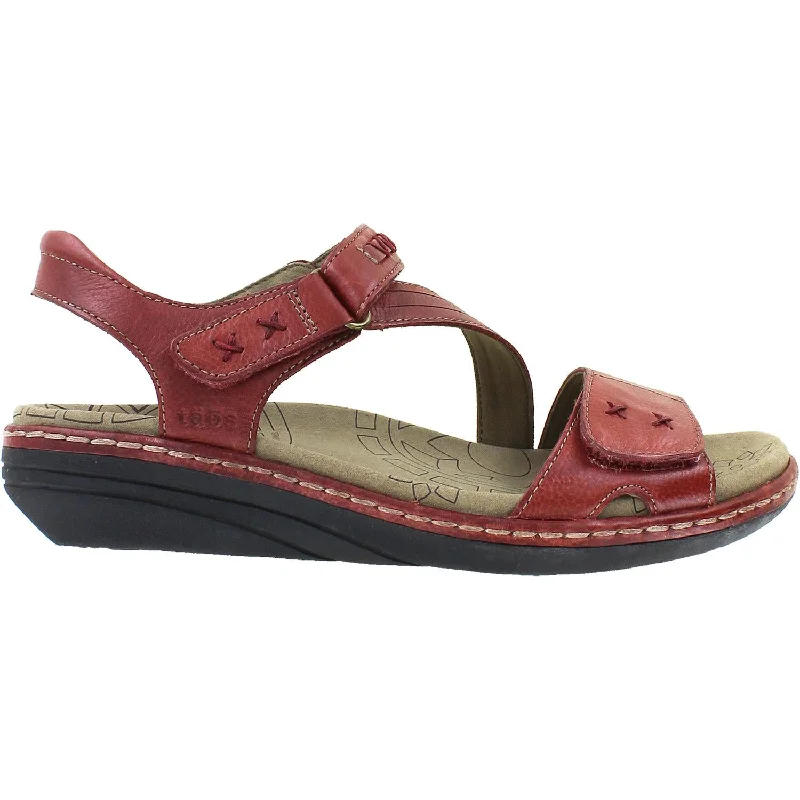 Men's sandals with a decorative buckle or charmWomen's Taos Zenith Red Leather