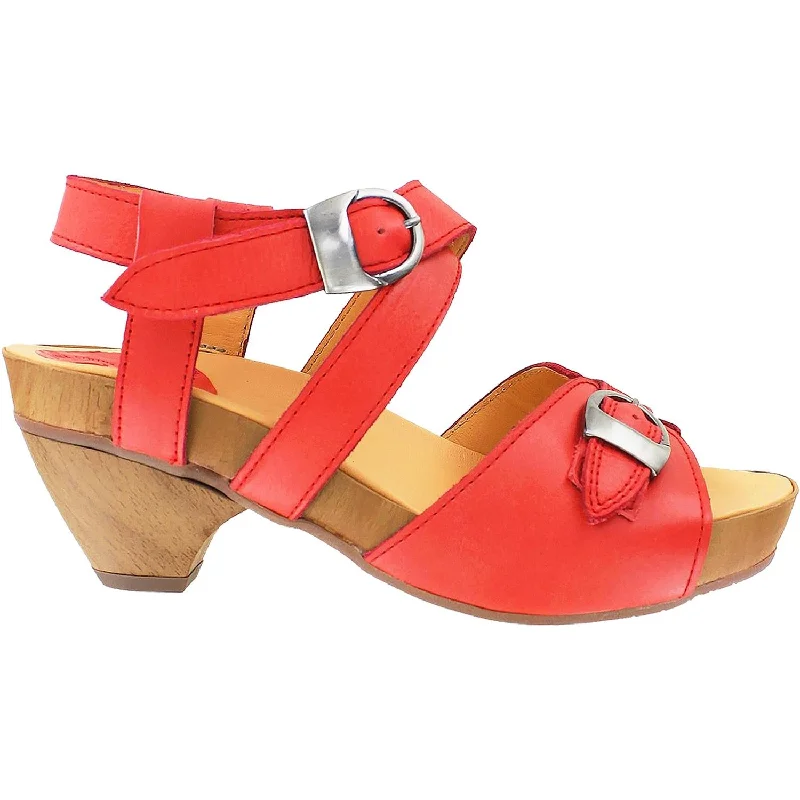 Men's sandals with a toe post designWomen's Tape Lulu Lisboa 30170 Red Leather