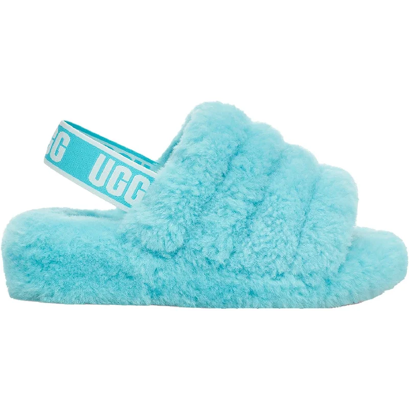 Men's sandals with a wide strap for supportWomen's UGG Fluff Yeah Slide Clear Water Sheepskin