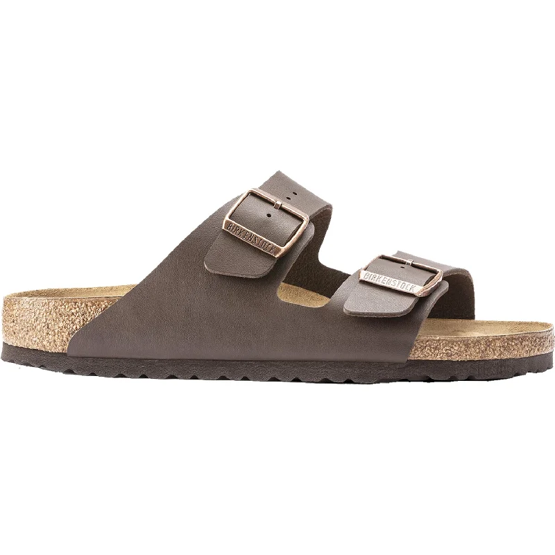 Men's sandals with a wide strap for supportUnisex Birkenstock Arizona Dark Brown Birko-Flor