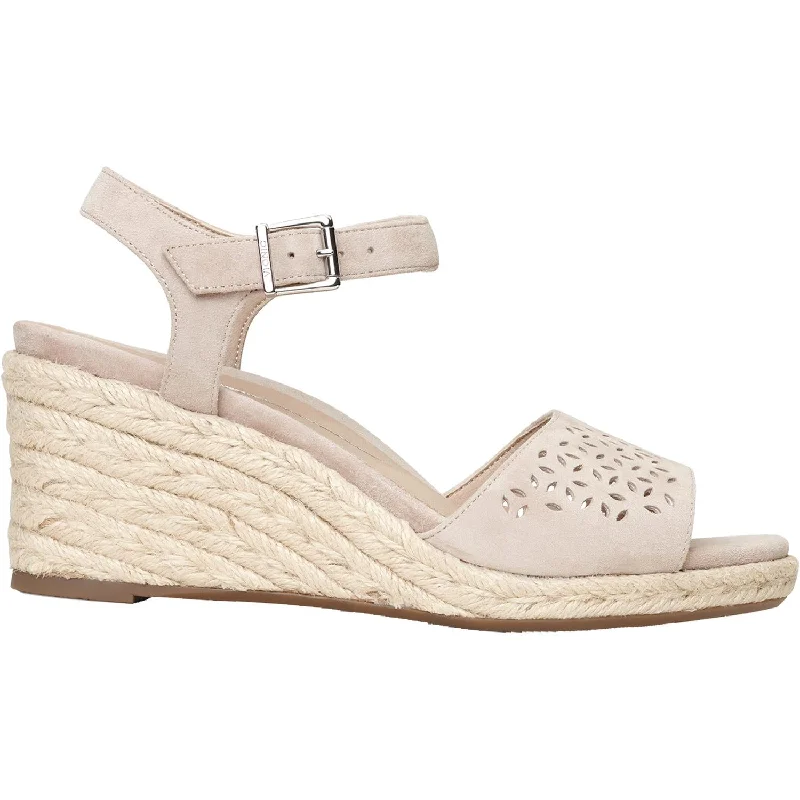 Men's sandals with a perforated leather upper for ventilationWomen's Vionic Ariel Nude Suede