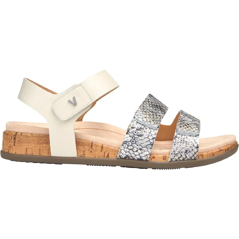 Men's sandals with a durable outer soleWomen's Vionic Colleen Cream Boa Metallic Leather