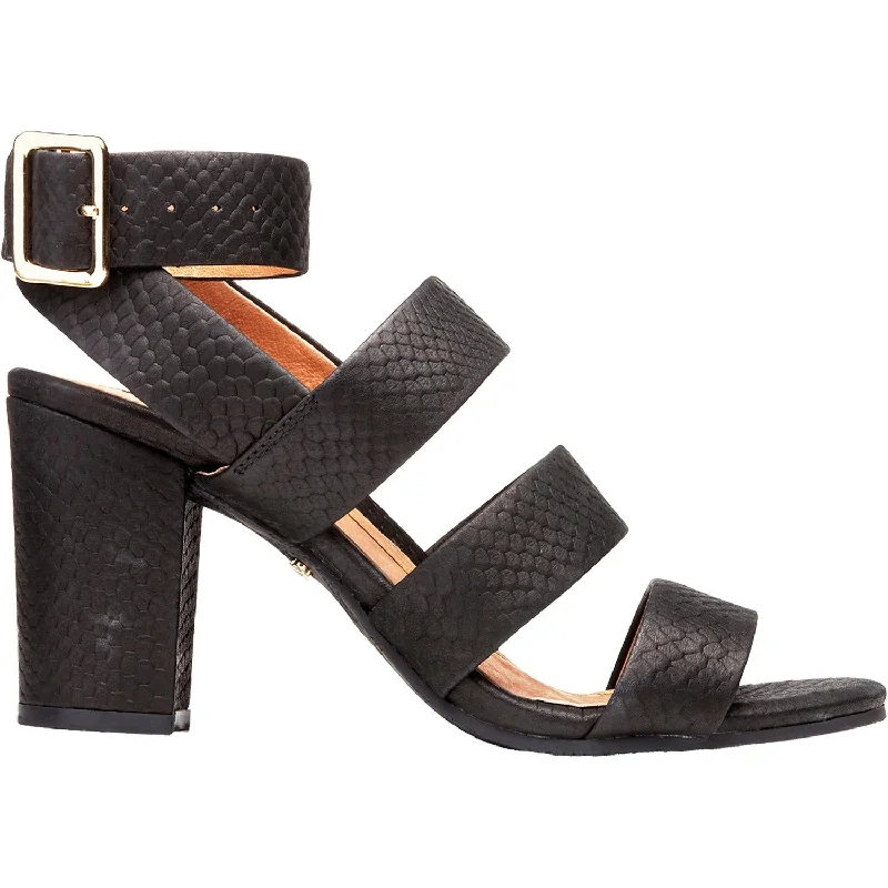 Men's leather sandals with an adjustable strapWomen's Vionic Blaire Black Snake Leather