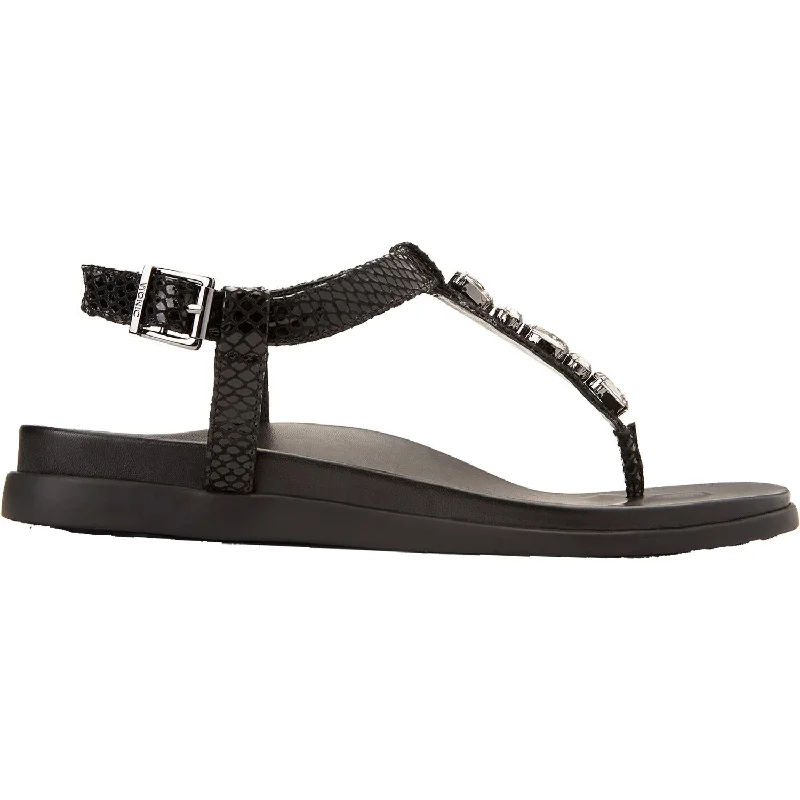 Men's sandals with a wide strap for supportWomen's Vionic Boca Black Snake Leather