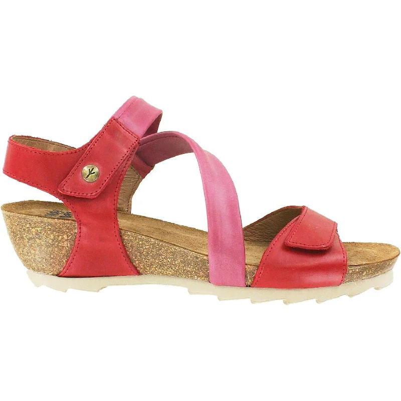 Men's sandals with a buckle closureWomen's Wanda Panda Bilma 2 Burdeos Red Leather