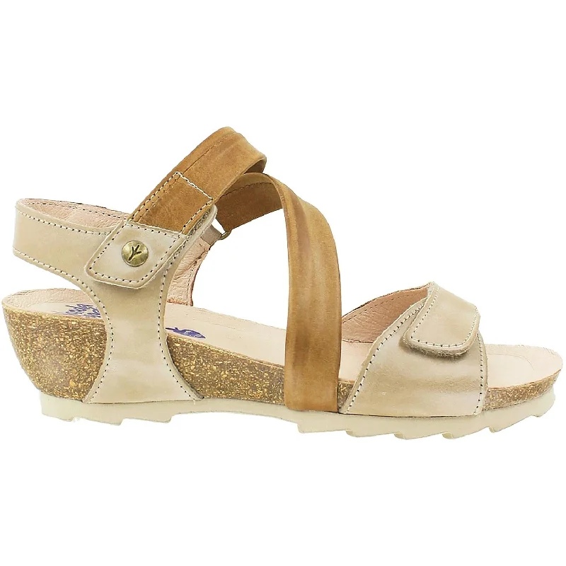 Men's sandals with a removable insole for cleaningWomen's Wanda Panda Bilma WP-10701 Tierra 14 Beige Combi Leather