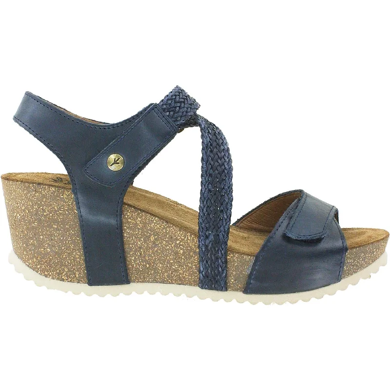 Men's sandals with a durable outer soleWomen's Wanda Panda Enia Marino Navy Leather