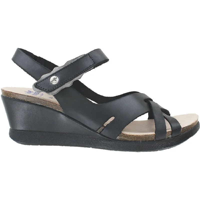 Men's sandals with a flexible sole for easy movementWomen's Wanda Panda Mila WP-3154 Black 01 Combi Leather