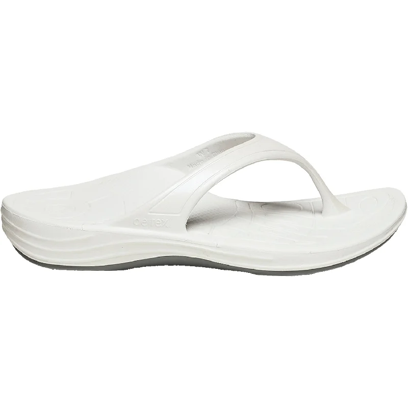 Men's sandals with a rubber sole for tractionWomen's Aetrex Fiji White EVA