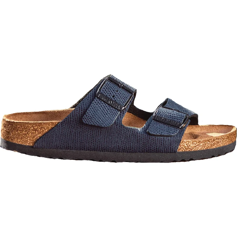 Men's sandals with a perforated leather upper for ventilationWomen's Birkenstock Arizona Magical Midnight Birko-Flor