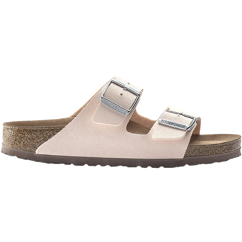 Men's sandals with a wide strap for supportWomen's Birkenstock Arizona Vegan Light Rose Birkibuc