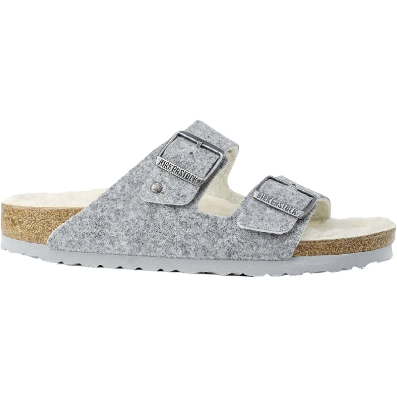 Men's sandals with a leather lining for comfortWomen's Birkenstock Arizona Wool Light Grey Natural