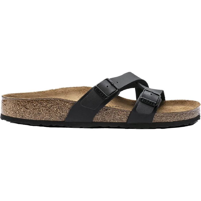 Men's sandals with a cushioned footbedWomen's Birkenstock Yao Black Birko-Flor