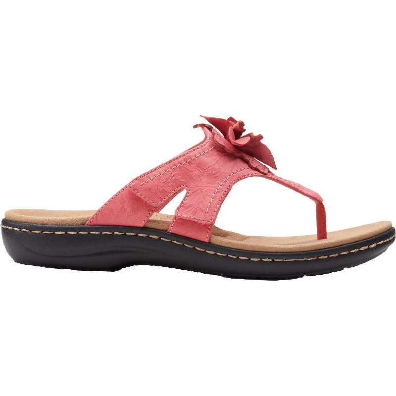 Men's sandals with a padded heelWomen's Clarks Laurieann Gema Rose Combi Leather/Synthetic