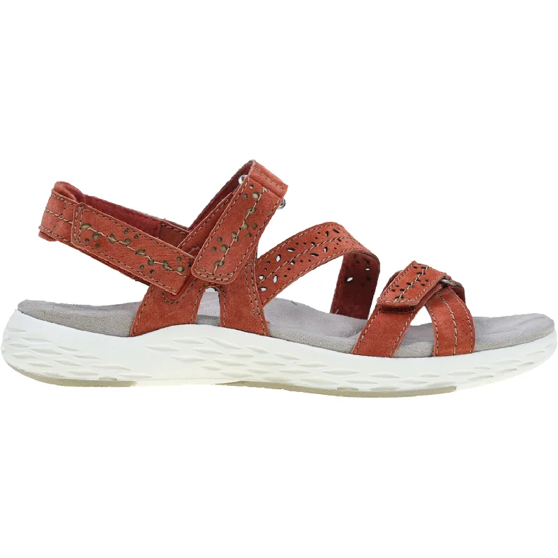 Men's sandals with a perforated leather upper for ventilationWomen's Earth Wendy Salmon Leather