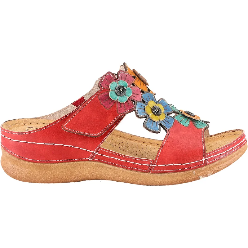 Men's sandals with a flexible sole for easy movementWomen's L'Artiste by Spring Step Izna Red Multi Leather