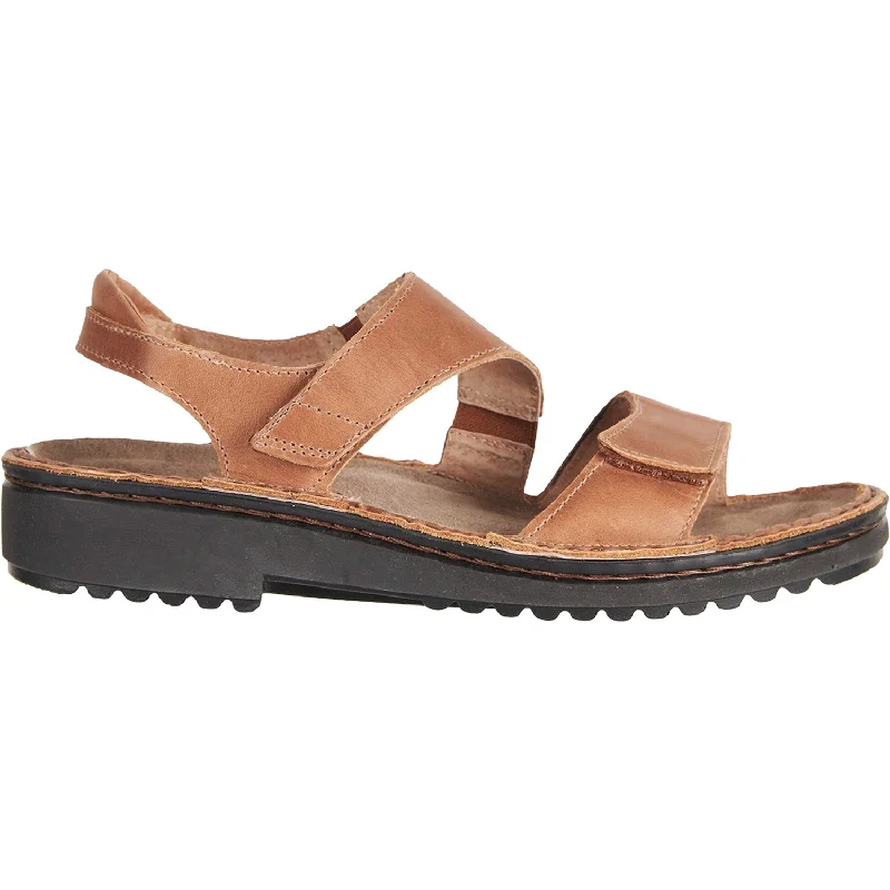 Men's sandals in a neutral color like black or brownWomen's Naot Enid Latte Brown Leather