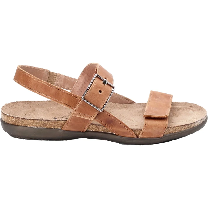 Men's sandals with a contrast stitching detailWomen's Naot Norah Latte Brown Leather